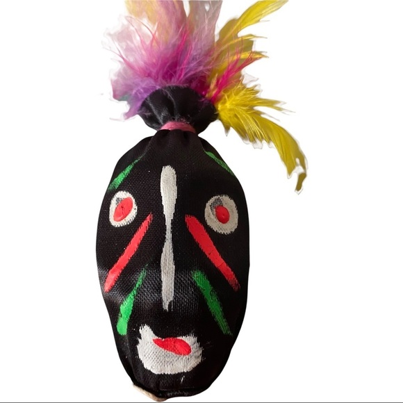 Handcrafted Colorful Detailed Wooden VooDoo Doll - Picture 4 of 6